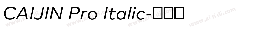 CAIJIN Pro Italic字体转换 CAIJIN Pro Italic字体转换